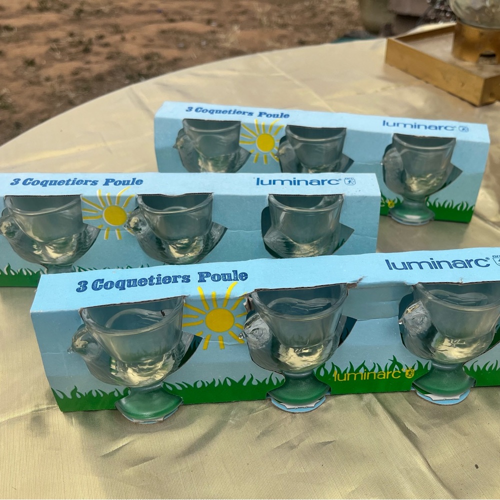 Luminarc Glass Egg Cups - Set of 3, Clear